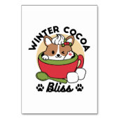 Winter Cocoa Bliss - Schattigee hond in Mok Design Kaart (Voorkant)