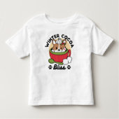 Winter Cocoa Bliss - Schattigee hond in Mok Design Kinder Shirts (Voorkant)