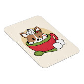 Winter Cocoa Bliss - Schattigee hond in Mok Design Magneet (Rechterzijde)
