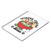 Winter Cocoa Bliss - Schattigee hond in Mok Design Notitieboek (Linkerzijde)