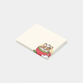 Winter Cocoa Bliss - Schattigee hond in Mok Design Post-it® Notes (Schuin)