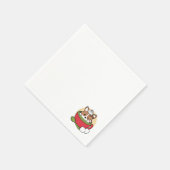 Winter Cocoa Bliss - Schattigee hond in Mok Design Servet (Hoek)