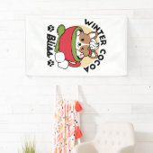 Winter Cocoa Bliss - Schattigee hond in Mok Design Spandoek (Insitu)