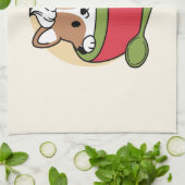 Winter Cocoa Bliss - Schattigee hond in Mok Design Theedoek (Gevouwen)