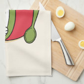 Winter Cocoa Bliss - Schattigee hond in Mok Design Theedoek (Quarter Fold)