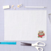 Winter Cocoa Bliss - Schattigee hond in Mok Design Tissuepapier (Craft)