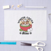 Winter Cocoa Bliss - Schattigee hond in Mok Design Tissuepapier (Craft)