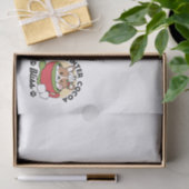 Winter Cocoa Bliss - Schattigee hond in Mok Design Tissuepapier (Geschenk)