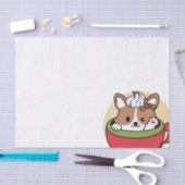 Winter Cocoa Bliss - Schattigee hond in Mok Design Tissuepapier (Craft)