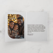 Winter Cocoa Cozy Vibes Kerst Foto Folie Feestdagenkaart (Binnenlaag)