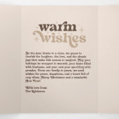 Winter Cocoa Cozy Vibes Retro Christmas Photo Drieluik Wenskaart (Binnenkant midden)