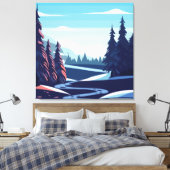 Winter Collectie achtergrond Canvas Afdruk (Insitu (Slaapkamer))
