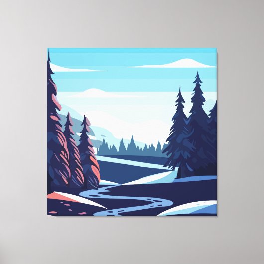 Winter Collectie achtergrond Canvas Afdruk (Voorkant)
