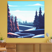 Winter Collectie achtergrond Canvas Afdruk (Insitu (Woonkamer))