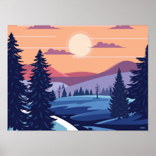 Winter Collectie achtergrond Poster