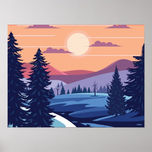 Winter Collectie achtergrond Poster (Voorkant)