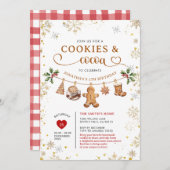 Winter Cookies & Cocoa Birthday Gold Snowflakes Kaart (Voorkant / Achterkant)