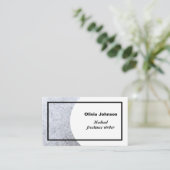 Winter cool modern minimalistisch freelancer wit visitekaartje (Staand voorkant)