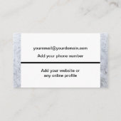Winter cool modern minimalistisch freelancer wit visitekaartje (Achterkant)