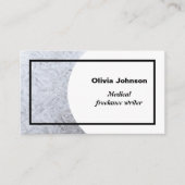 Winter cool modern minimalistisch freelancer wit visitekaartje (Voorkant)
