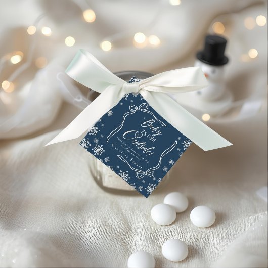 Winter Coquette Blauw Dank u Het is Koud Bedankjes Labels