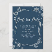 Winter Coquette Boeken voor Baby Sign Kaart (Voorkant)