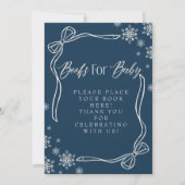 Winter Coquette Boeken voor Baby Sign Kaart (Achterkant)