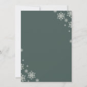 Winter Coquette green Thank You Baby Shower Card Kaart (Achterkant)