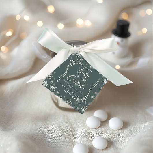 Winter Coquette groen Bedankt Het is koud Bedankjes Labels