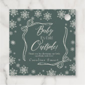 Winter Coquette groen Bedankt Het is koud Bedankjes Labels (Achterkant)