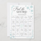 Winter Coquette groen Vind de gast Bingo Kaart (Voorkant)