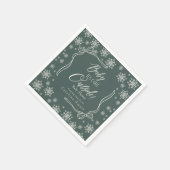 Winter Coquette groene Baby het is koud Papier ser Servet (Hoek)