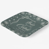 Winter Coquette groene Baby het is koud Papieren Bordje (Gebogen)