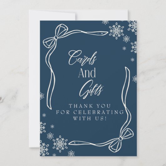 Winter Coquette Kaarten en geschenken Tafelteken (Voorkant)