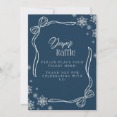 Winter Coquette Luier Raffle Tafel Teken Kaart (Voorkant)