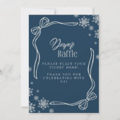 Winter Coquette Luier Raffle Tafelbord Kaart (Voorkant)