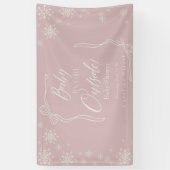 Winter Coquette Roze Baby Het is koud Spandoek (Verticaal)