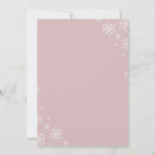 Winter Coquette roze Bedankt Baby shower Kaart (Achterkant)