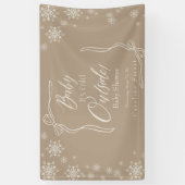 Winter Coquette Taupe Baby Het is koud Spandoek (Verticaal)