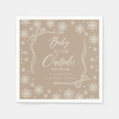 Winter Coquette Taupe Baby is koud Papier servet (Voorkant)