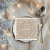 Winter Coquette Taupe Baby is koud Papier servet