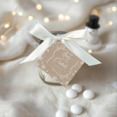 Winter Coquette taupe Dank u Het is Koud Bedankjes Labels