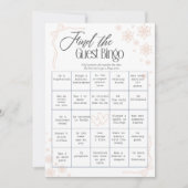 Winter Coquette taupe Vind de gast Bingo Kaart (Voorkant)