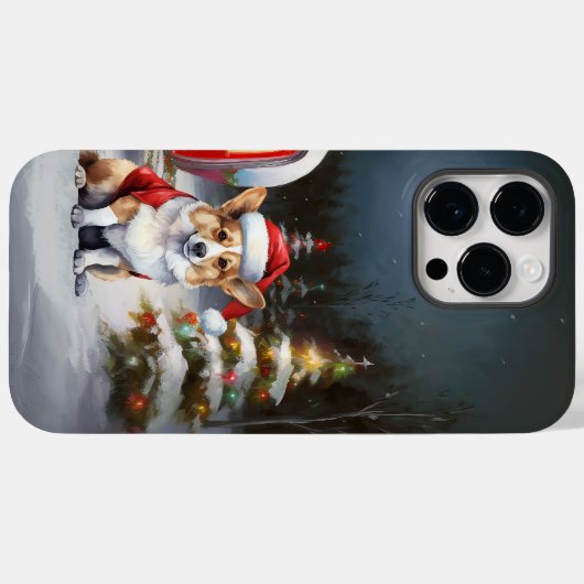 Winter Corgi Caravan Kerstavontuur Case-Mate iPhone Case (Achterkant (horizontaal))