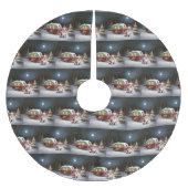 Winter Corgi Caravan Kerstavontuur Kerstboom Rok (Voorkant)