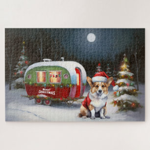 Winter Corgi Caravan Kerstavontuur Legpuzzel