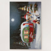 Winter Corgi Caravan Kerstavontuur  Legpuzzel (Verticaal)