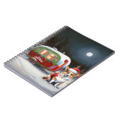 Winter Corgi Caravan Kerstavontuur Notitieboek (Linkerzijde)