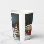Winter Corgi Caravan Kerstavontuur Papieren Bekers (Rechts)