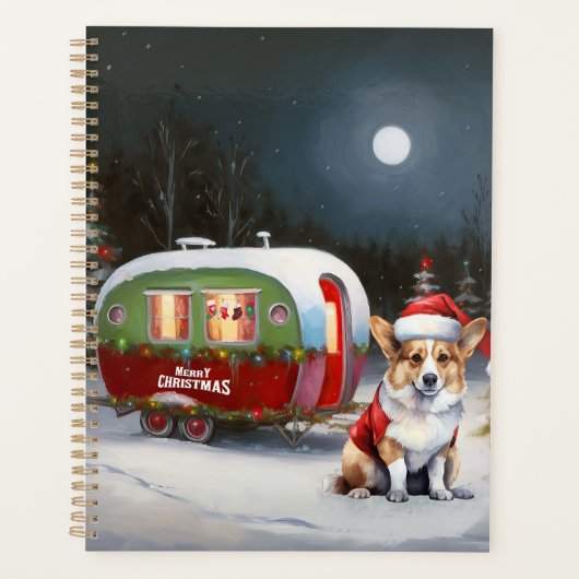 Winter Corgi Caravan Kerstavontuur Planner (Voorkant)